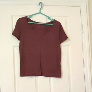 Mudd Plum Fitted Short Sleeve T-Shirt GUC